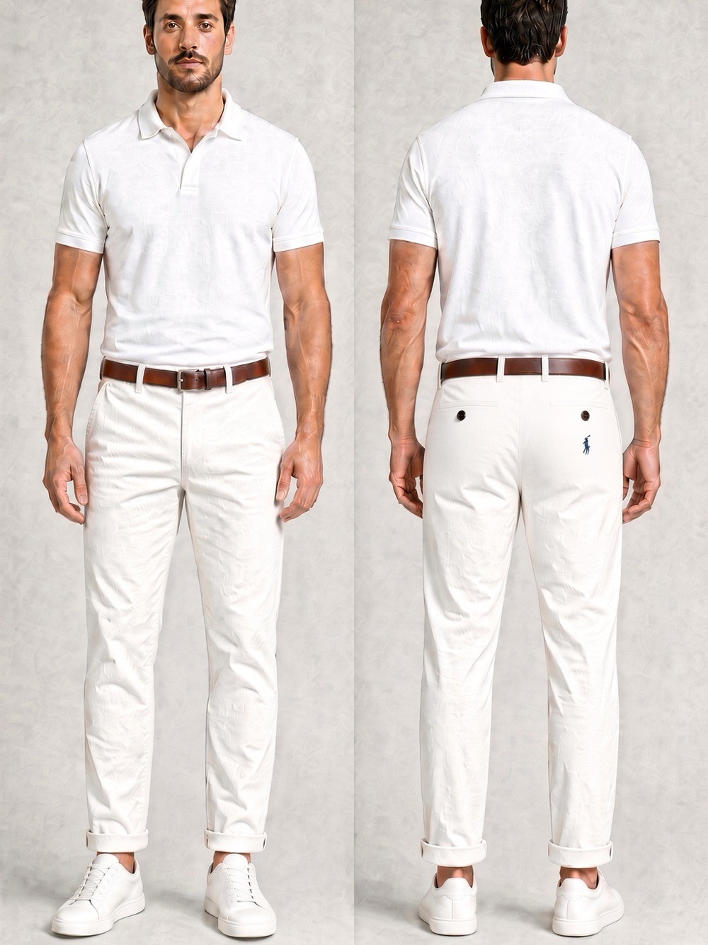 POLO RALPH LAUREN Men’s White PRESTON Cotton Chino Pants Trousers Size 38” X 32”